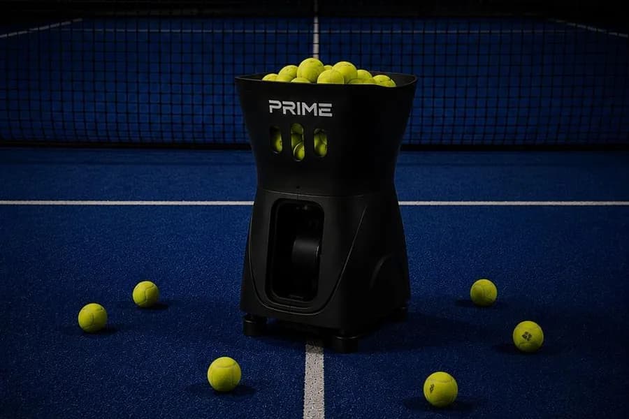 The ball machine on a Prime Padel court.